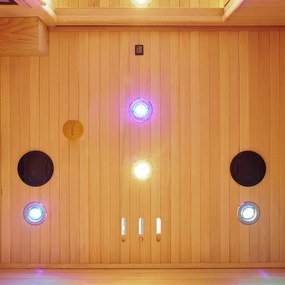 Infračervená sauna/ tepelná kabína Oslo s keramickými radiátormi a drevom Hemlock