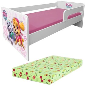 Patut fetite 2-6 Ani Paw Patrol Pink P1L + Saltea Norisor Pc-p-lux-paw-pink-p1l-60