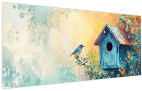 Tablou - Birdhouse, acuarelă, acuarelă (120x50 cm)
