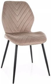 Scaun Mike velvet bej inchis/negru Blu40