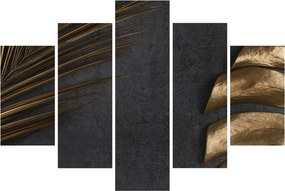 Tablou cu frunze aurii (150x105 cm)