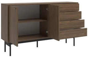 Comodă Oscar O6  (nuc + negru). 1100517