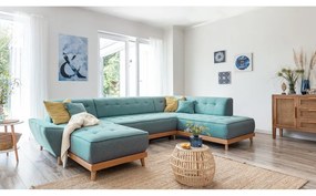 Colțar turcoaz extensibil (cu colț pe partea dreaptă/în formă de "U") Dazzling Daisy – Miuform