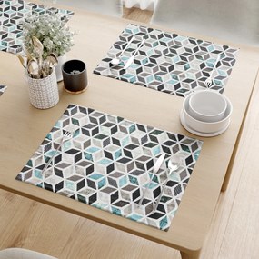 Goldea suport farfurie decorativ vintage - mozaic cu turcoaz - 2 buc 30 x 40 cm