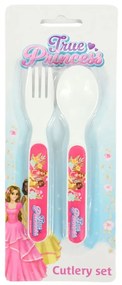 Prințese True set de tacâmuri din plastic - 2 piese