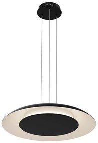 Lustră LED suspendată pe cablu PIATTINO, 30 W, 230 V, 2700/3200/4000 K, Ø 40 cm, negru
