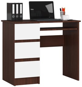 Masă PC Benicio (wenge + alb) (S). 1069029