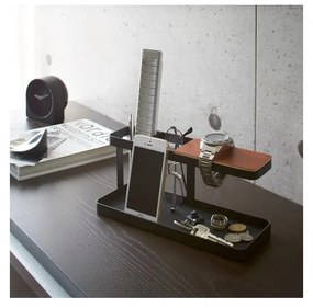 Suport multifuncțional YAMAZAKI Tower Desk Bar, negru