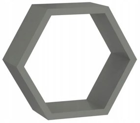 Raft Hexagonal FHS 30x26x11.5 cm MDF Gri