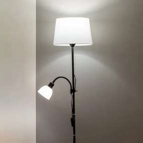 Brilagi - Lampă de podea CERIA 2 în 1 1xE27/100W/230V + 1xE14/25W negru/alb