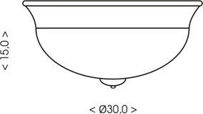 Brilagi - Plafonieră FRESCO 2xE27/40W/230V Ø 30 cm bronzată