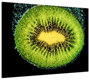 Tablou - detailu cu kiwi în apă (70x50 cm)