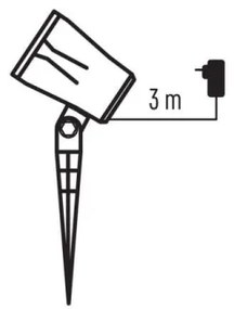 Proiector LED de Crăciun de exterior LED/3,6W/230V IP44 alb