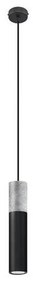Sollux SL.0650 - Lustr BORGIO 1xGU10/40W/230V beton/metal negru