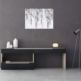 Tablou - Crenguțe de salcie cu fluturi (70x50 cm)