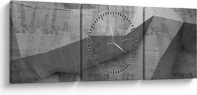 Tablou - 3D zid (cu ceas) (90x30 cm)