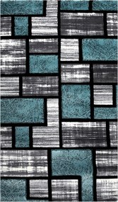 Covor Modern Living , Dormitor Dreptunghiular Romantic 4714 Albastru (Alege dimensiunea: 80 x 150)