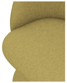 Scaun de sufragerie galben tapițat Maia – Makamii