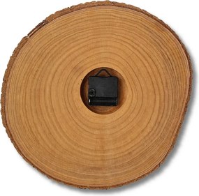 SENTOP | copy of Ceas de perete din lemn brut cu cifre negre și scoarță | KORR
