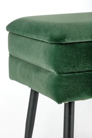 Banca dormitor Velva verde/negru - H37 cm