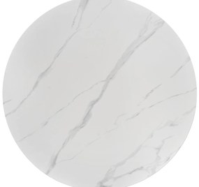 Masă de sufragerie Regino (marmură albă + argintiu) (pentru 4 persoane). 1092405