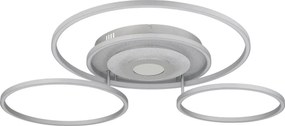 Globo 67824-60 -LED plafonieră reglabilă MILES 60W/230V 80,8x99,2 cm argintie+telecomandă