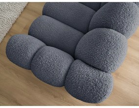 Canapea gri închis cu tapițerie din țesătură bouclé 232 cm Hippolyte – Bobochic Paris