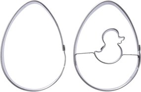 Set 2 forme din inox pentru tăiat aluatul Orion Egg
