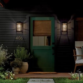 Kichler KL-HONE-S-BKT - Aplică de perete pentru exterior HONE S, 1xE27/60W/230V, IP44