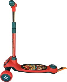 Trotineta copii cu roti luminoase din silicon NOVOKIDS™ Mini Scooter 9080, Cu melodii si lumini, 3 roti, Pliabila, Maner reglabil pe inaltime, Maxim