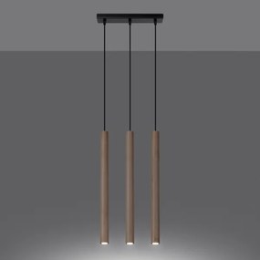 Lustră pe cablu Sollux SL.1267 PASTELO 3xG9/8W/230V lemn