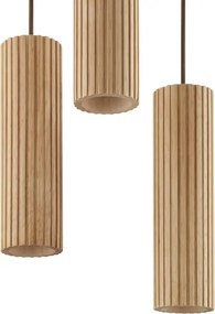 Brilliant - Lustră pe cablu LAKEWOOD 3xGU10/10W/230V, diametru 28 cm, maro