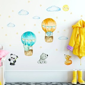 Autocolante de perete pentru camera copiilor Ambiance Balloons and Stars