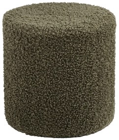 Taburet verde cu tapițerie din țesătură bouclé Ejby – House Nordic