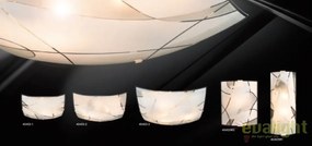 Aplica de perete design elegant din sticla satin cu linii decorative Paranja 40403W2 GL