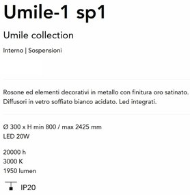 Lustra/Pendul LED decorativ Umile-1 sp1