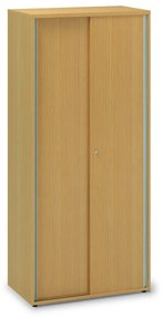 Dulap înalt cu uși glisante ProOffice 80 x 45 x 178 cm, fag