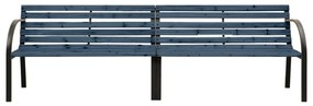 317124 vidaXL Bancă dublă de grădină, gri, 241 cm, lemn de brad chinezesc