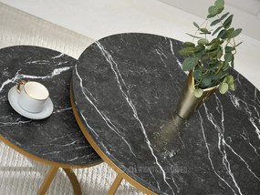 Măsuță de cafea Klara (marmură neagră + auriu). 1111626