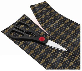 Tapet decorativ pentru mobilier Ambiance Ragnar, negru - auriu