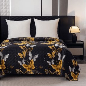 Cuvertura de pat GOLD BUTTERFLY negru Dimensiune: 170 x 210 cm