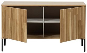 Comodă TV în culoare naturală cu aspect de lemn de stejar 100x56x44 cm Gravure – WOOOD