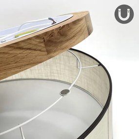 Plafonieră Brilagi BELLADONNA 3xE27/15W/230V d. 50 cm crem/stejar