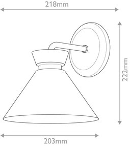 Alora Mood ALM-HALSTON-1WB-GD - Aplică de perete HALSTON 1xE14/40W/230V aurie