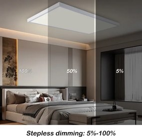 Brilagi-LED Lampă LED reglabilă pentru baie FRAME SMART LED/96W/230V IP44 albă + telecomandă