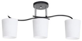 Lustră pe tijă ESNYR 3xE27/40W/230V negru/alb