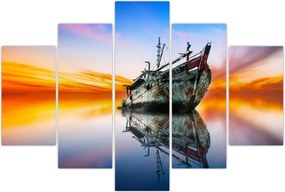Tablou - Zori peste un naufragiu (150x105 cm)