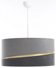 Lustră pe cablu SWING 1xE27/60W/230V gri/auriu