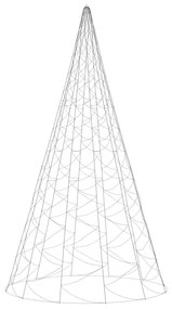 Brad de Craciun pe catarg, 3000 LED-uri, alb cald, 800 cm Alb cald, 800 x 230 cm, Becuri LED in forma zigzag, 1
