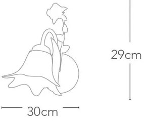 Aplica de perete eleganta design clasic floral ROSE